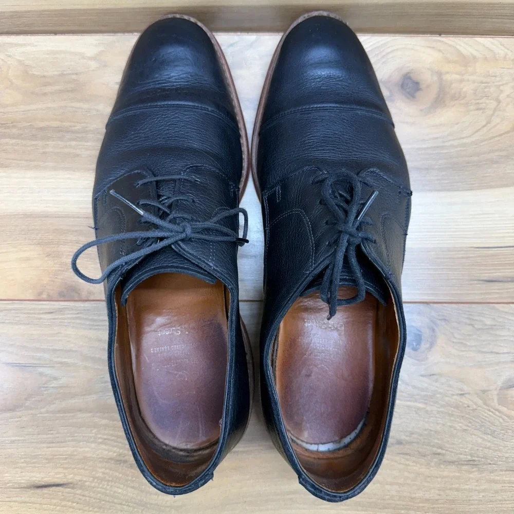 Allen Edmonds Oxford Dress Shoes Mens 9.5 E Black Business Money Cap Toe Dainite